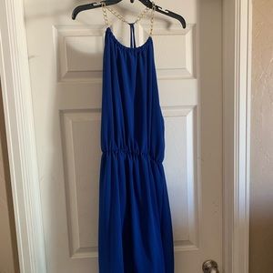 High low cobalt blue dress